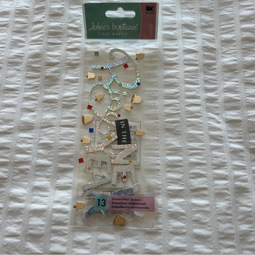 NWT Jolee's Boutique Ring in the New Year Dimensional Title Waves Sticker Set
